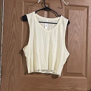 Chic Cream Sleeveless Crop Top